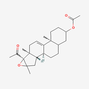 molecular formula C24H34O4 B576887 16-Methyl-20-oxo-16,17-epoxypregn-9(11)-en-3-yl acetate CAS No. 13852-69-2
