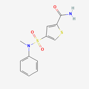 molecular formula C12H12N2O3S2 B5768890 4-{[methyl(phenyl)amino]sulfonyl}-2-thiophenecarboxamide 