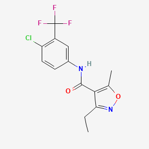 molecular formula C14H12ClF3N2O2 B5768892 N-[4-chloro-3-(trifluoromethyl)phenyl]-3-ethyl-5-methyl-4-isoxazolecarboxamide 