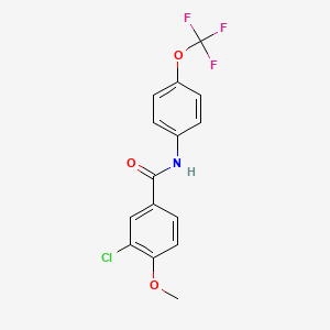 molecular formula C15H11ClF3NO3 B5768908 3-chloro-4-methoxy-N-[4-(trifluoromethoxy)phenyl]benzamide 