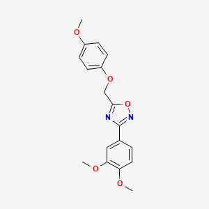 molecular formula C18H18N2O5 B5768938 3-(3,4-dimethoxyphenyl)-5-[(4-methoxyphenoxy)methyl]-1,2,4-oxadiazole 