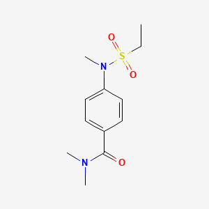 molecular formula C12H18N2O3S B5768947 4-[(ethylsulfonyl)(methyl)amino]-N,N-dimethylbenzamide 