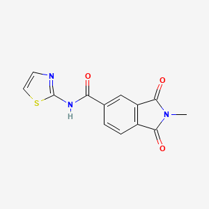 molecular formula C13H9N3O3S B5768950 2-methyl-1,3-dioxo-N-1,3-thiazol-2-yl-5-isoindolinecarboxamide 