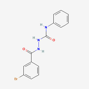 molecular formula C14H12BrN3O2 B5768996 2-(3-bromobenzoyl)-N-phenylhydrazinecarboxamide 