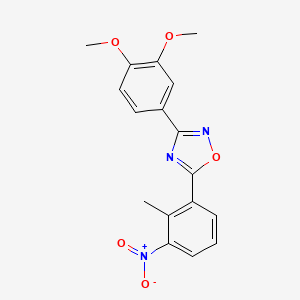 3-(3,4-dimethoxyphenyl)-5-(2-methyl-3-nitrophenyl)-1,2,4-oxadiazole