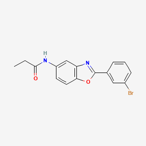 molecular formula C16H13BrN2O2 B5769009 N-[2-(3-bromophenyl)-1,3-benzoxazol-5-yl]propanamide 