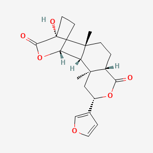 B576901 (1R,2S,3S,5S,8S,11R,12R)-5-(furan-3-yl)-12-hydroxy-3,11-dimethyl-6,14-dioxatetracyclo[10.2.2.02,11.03,8]hexadecane-7,13-dione CAS No. 10413-81-7