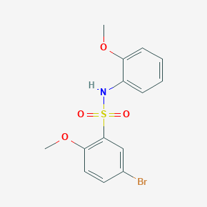 molecular formula C14H14BrNO4S B5769028 5-bromo-2-methoxy-N-(2-methoxyphenyl)benzenesulfonamide 