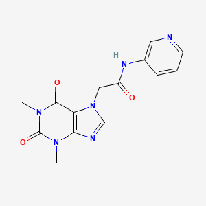 molecular formula C14H14N6O3 B5769032 2-(1,3-dimethyl-2,6-dioxo-1,2,3,6-tetrahydro-7H-purin-7-yl)-N-3-pyridinylacetamide 