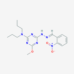 molecular formula C17H23N7O3 B5769037 2-nitrobenzaldehyde [4-(dipropylamino)-6-methoxy-1,3,5-triazin-2-yl]hydrazone 