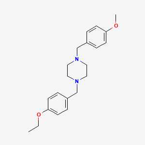 molecular formula C21H28N2O2 B5769049 1-(4-ethoxybenzyl)-4-(4-methoxybenzyl)piperazine 