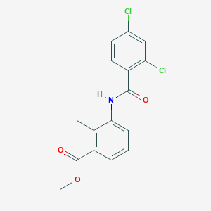 molecular formula C16H13Cl2NO3 B5769053 methyl 3-[(2,4-dichlorobenzoyl)amino]-2-methylbenzoate 