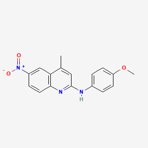 molecular formula C17H15N3O3 B5769059 N-(4-methoxyphenyl)-4-methyl-6-nitro-2-quinolinamine 