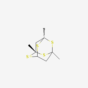 molecular formula C9H14S4 B576908 1,3,5-Trimethyl-2,4,6,8-tetrathiaadamantane CAS No. 13787-69-4