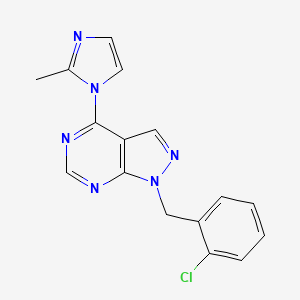 molecular formula C16H13ClN6 B5769111 1-(2-chlorobenzyl)-4-(2-methyl-1H-imidazol-1-yl)-1H-pyrazolo[3,4-d]pyrimidine 