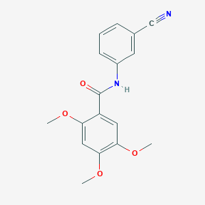 molecular formula C17H16N2O4 B5769118 N-(3-cyanophenyl)-2,4,5-trimethoxybenzamide 