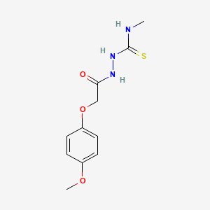 molecular formula C11H15N3O3S B5769134 2-[(4-methoxyphenoxy)acetyl]-N-methylhydrazinecarbothioamide 