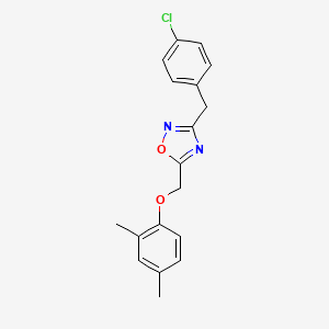molecular formula C18H17ClN2O2 B5769147 3-(4-chlorobenzyl)-5-[(2,4-dimethylphenoxy)methyl]-1,2,4-oxadiazole 