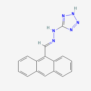 molecular formula C16H12N6 B5769151 9-anthracenecarbaldehyde 1H-tetrazol-5-ylhydrazone 