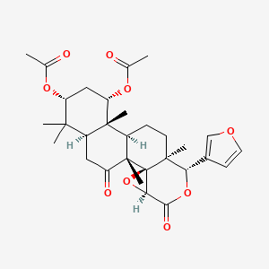 molecular formula C30H38O9 B576916 7-Ketokhivorin CAS No. 15004-51-0