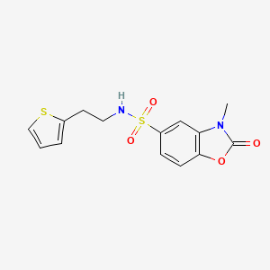 3-methyl-2-oxo-N-[2-(2-thienyl)ethyl]-2,3-dihydro-1,3-benzoxazole-5-sulfonamide