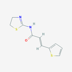 molecular formula C10H10N2OS2 B5769200 N-(4,5-dihydro-1,3-thiazol-2-yl)-3-(2-thienyl)acrylamide 