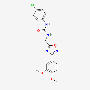 molecular formula C18H17ClN4O4 B5769207 N-(4-chlorophenyl)-N'-{[3-(3,4-dimethoxyphenyl)-1,2,4-oxadiazol-5-yl]methyl}urea 
