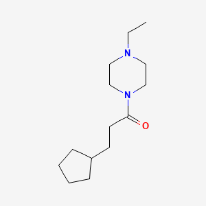 1-(3-cyclopentylpropanoyl)-4-ethylpiperazine