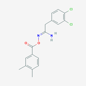molecular formula C17H16Cl2N2O2 B5769237 2-(3,4-dichlorophenyl)-N'-[(3,4-dimethylbenzoyl)oxy]ethanimidamide 