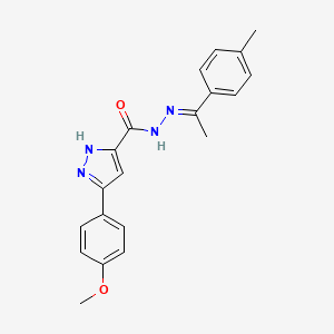 molecular formula C20H20N4O2 B5769244 3-(4-methoxyphenyl)-N'-[1-(4-methylphenyl)ethylidene]-1H-pyrazole-5-carbohydrazide 