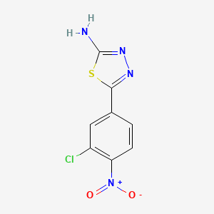 molecular formula C8H5ClN4O2S B5769253 5-(3-chloro-4-nitrophenyl)-1,3,4-thiadiazol-2-amine 