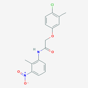 molecular formula C16H15ClN2O4 B5769268 2-(4-chloro-3-methylphenoxy)-N-(2-methyl-3-nitrophenyl)acetamide 