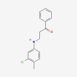 molecular formula C16H16ClNO B5769272 3-[(3-chloro-4-methylphenyl)amino]-1-phenyl-1-propanone 