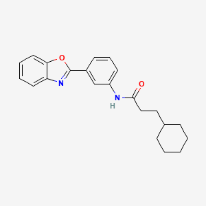 N-[3-(1,3-benzoxazol-2-yl)phenyl]-3-cyclohexylpropanamide