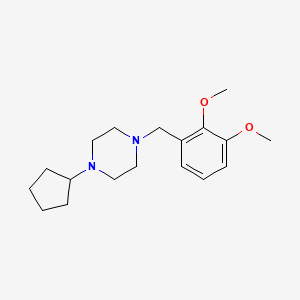 molecular formula C18H28N2O2 B5769284 1-cyclopentyl-4-(2,3-dimethoxybenzyl)piperazine 