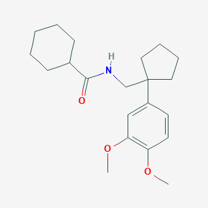 molecular formula C21H31NO3 B5769298 N-{[1-(3,4-dimethoxyphenyl)cyclopentyl]methyl}cyclohexanecarboxamide 