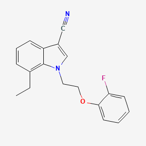 molecular formula C19H17FN2O B5769308 7-ethyl-1-[2-(2-fluorophenoxy)ethyl]-1H-indole-3-carbonitrile 