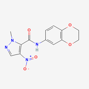 molecular formula C13H12N4O5 B5769322 N-(2,3-dihydro-1,4-benzodioxin-6-yl)-1-methyl-4-nitro-1H-pyrazole-5-carboxamide CAS No. 514818-14-5