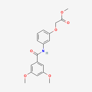 molecular formula C18H19NO6 B5769338 methyl {3-[(3,5-dimethoxybenzoyl)amino]phenoxy}acetate 