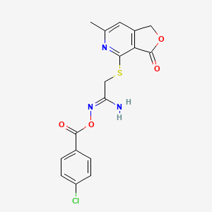 molecular formula C17H14ClN3O4S B5769355 N'-[(4-chlorobenzoyl)oxy]-2-[(6-methyl-3-oxo-1,3-dihydrofuro[3,4-c]pyridin-4-yl)thio]ethanimidamide 
