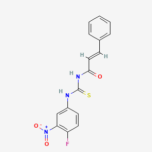 molecular formula C16H12FN3O3S B5769370 N-{[(4-fluoro-3-nitrophenyl)amino]carbonothioyl}-3-phenylacrylamide 