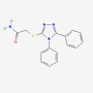 molecular formula C16H14N4OS B5769388 2-[(4,5-diphenyl-4H-1,2,4-triazol-3-yl)thio]acetamide 