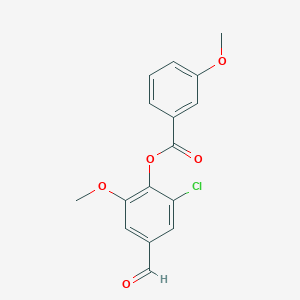 molecular formula C16H13ClO5 B5769403 2-chloro-4-formyl-6-methoxyphenyl 3-methoxybenzoate 