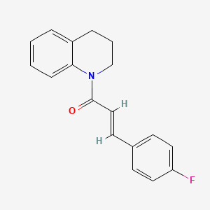 molecular formula C18H16FNO B5769419 1-[3-(4-fluorophenyl)acryloyl]-1,2,3,4-tetrahydroquinoline 