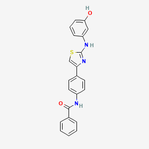 molecular formula C22H17N3O2S B5769425 N-(4-{2-[(3-hydroxyphenyl)amino]-1,3-thiazol-4-yl}phenyl)benzamide CAS No. 325805-97-8
