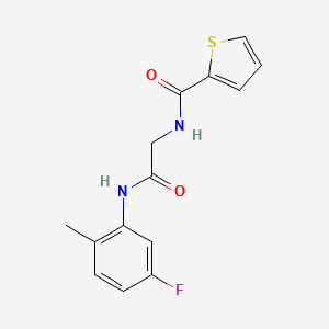 molecular formula C14H13FN2O2S B5769440 N-{2-[(5-fluoro-2-methylphenyl)amino]-2-oxoethyl}-2-thiophenecarboxamide 