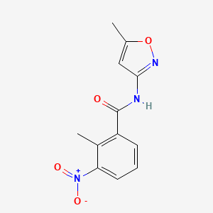 molecular formula C12H11N3O4 B5769446 2-methyl-N-(5-methyl-3-isoxazolyl)-3-nitrobenzamide 