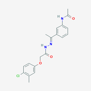 N-(3-{N-[(4-chloro-3-methylphenoxy)acetyl]ethanehydrazonoyl}phenyl)acetamide