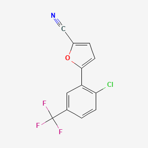 molecular formula C12H5ClF3NO B5769458 5-[2-chloro-5-(trifluoromethyl)phenyl]-2-furonitrile 