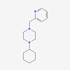 molecular formula C16H25N3 B5769464 1-cyclohexyl-4-(2-pyridinylmethyl)piperazine 